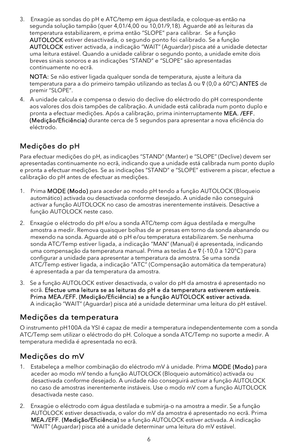 YSI pH100A User Manual | Page 34 / 40