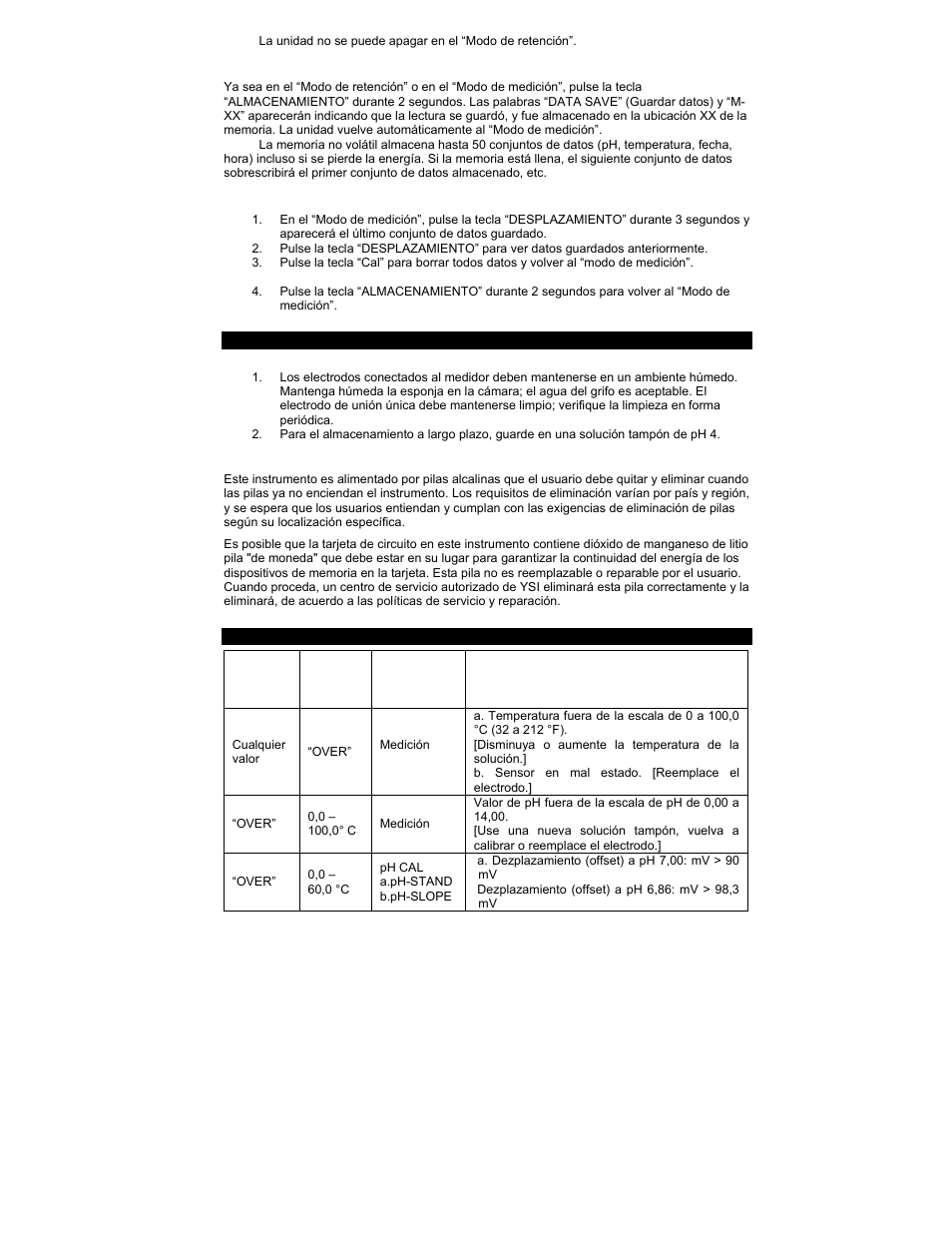 YSI pH10A User Manual | Page 7 / 13