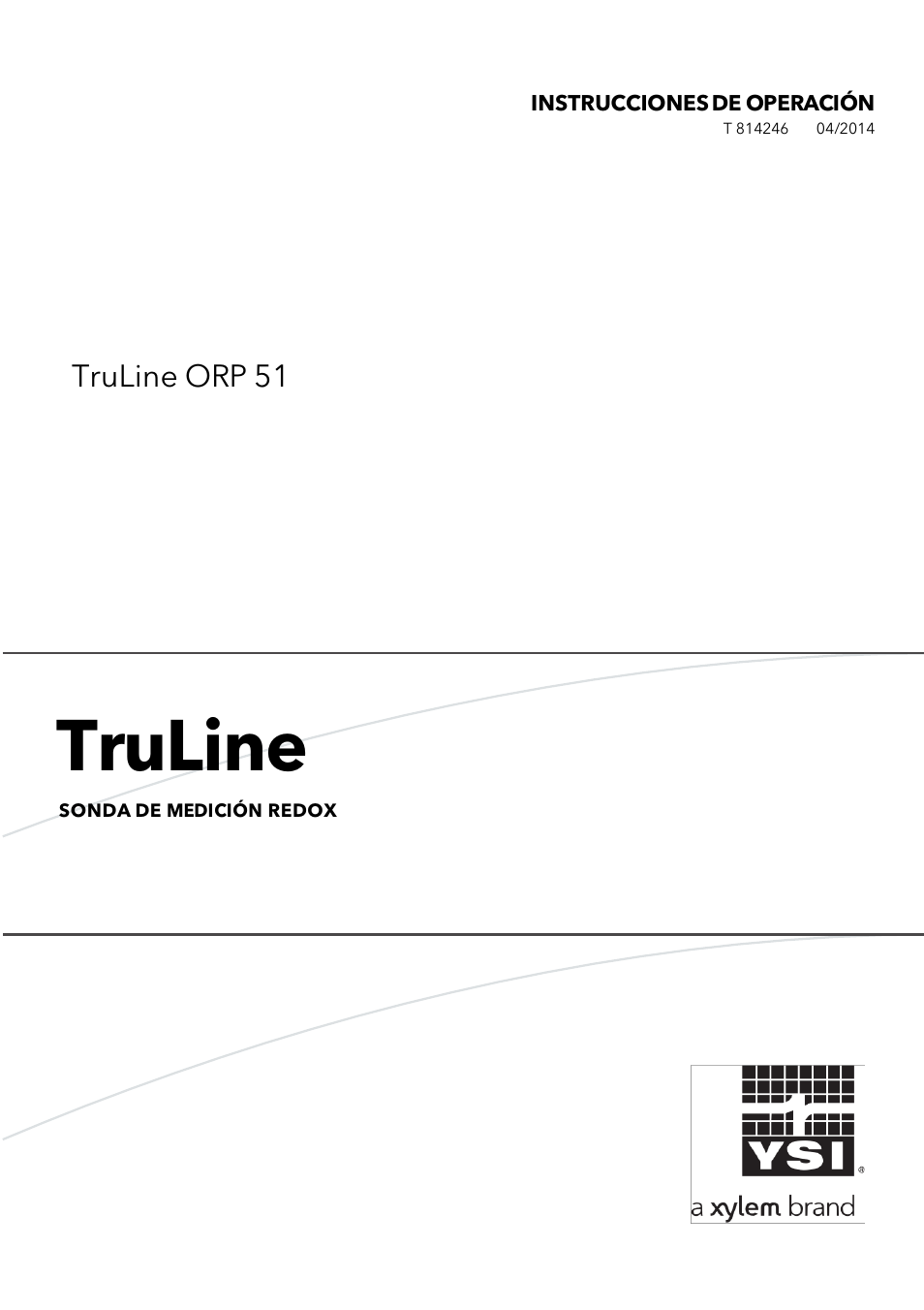 Truline, Truline orp 51, Instrucciones de operación | YSI TruLine ORP 51 User Manual | Page 23 / 32