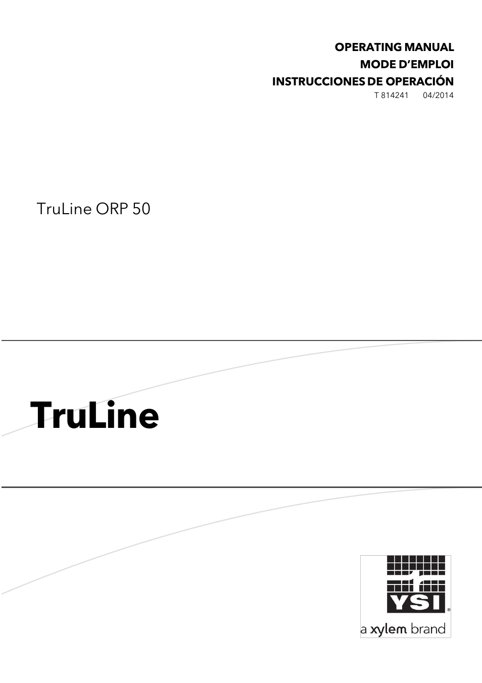 YSI TruLine ORP 50 User Manual | 36 pages