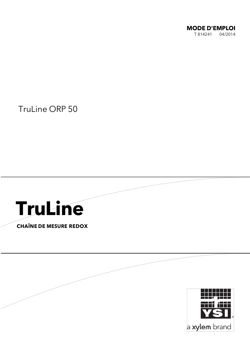 Truline, Truline orp 50, Mode d'emploi | YSI TruLine ORP 50 User Manual | Page 13 / 36