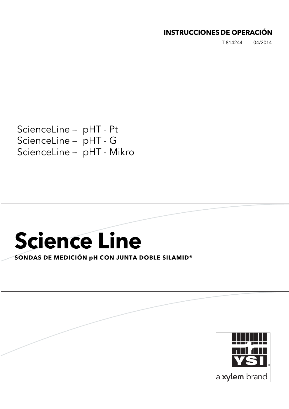 Science line, Instrucciones de operación | YSI ScienceLine -- pHT - G User Manual | Page 19 / 28