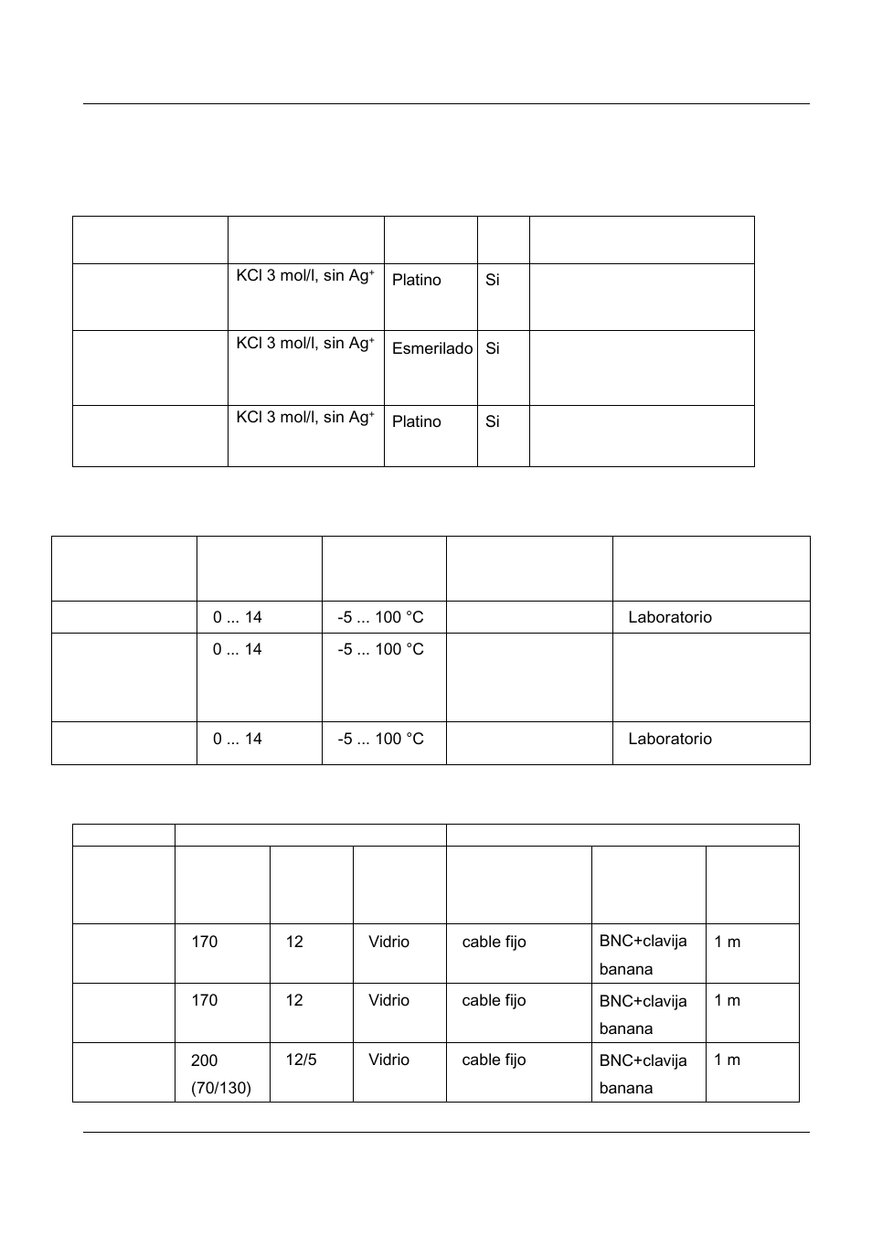 Especificaciones técnicas | YSI ScienceLine -- pHT - G User Manual | Page 21 / 28
