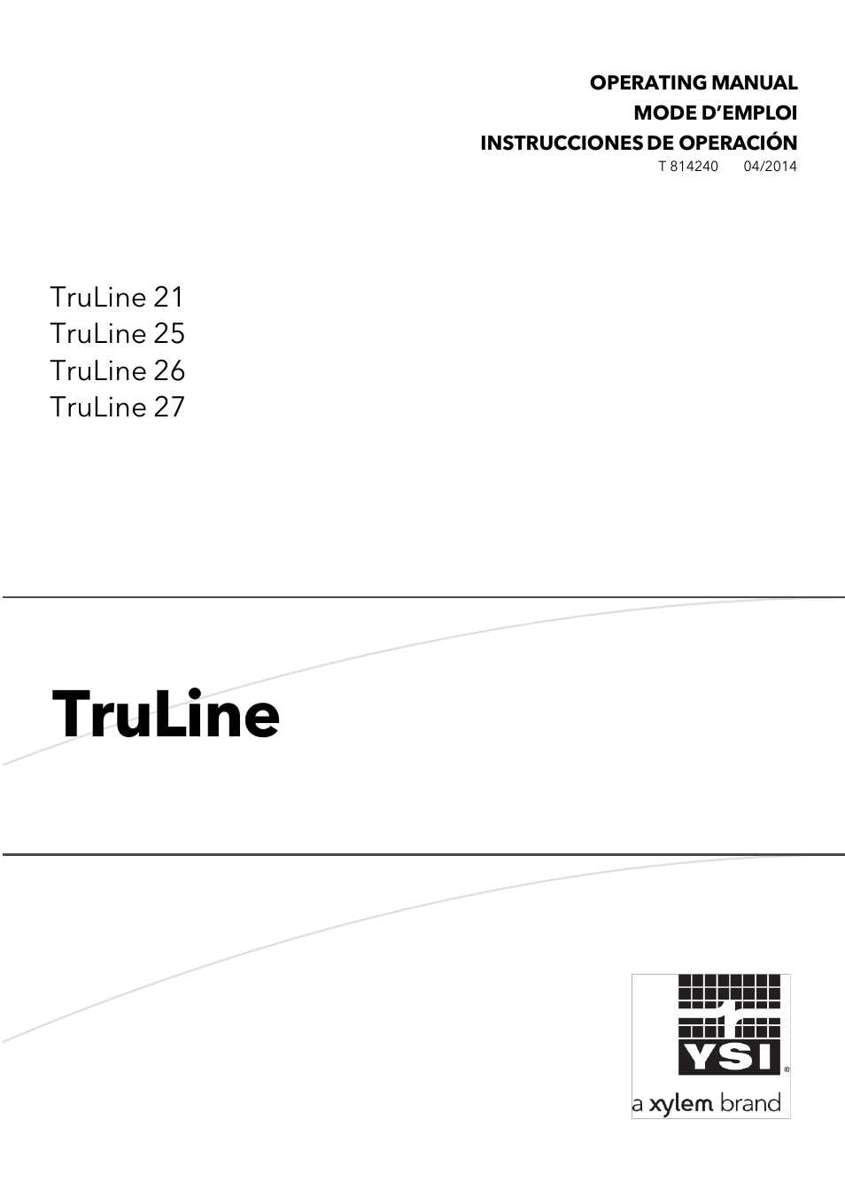 YSI TruLine 21 User Manual | 24 pages