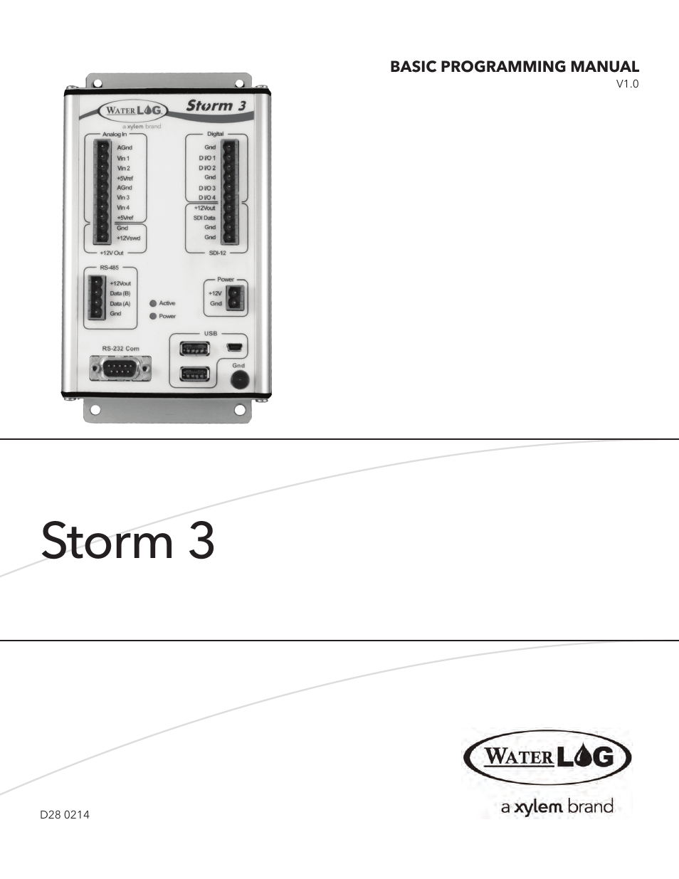 Xylem STORM 3 Basic Programming manual User Manual | 48 pages