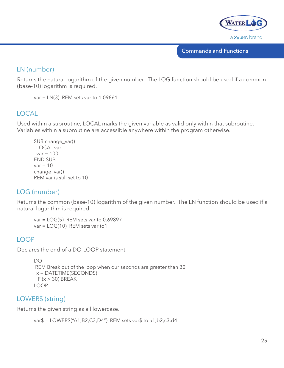 Xylem STORM 3 Basic Programming manual User Manual | Page 27 / 48