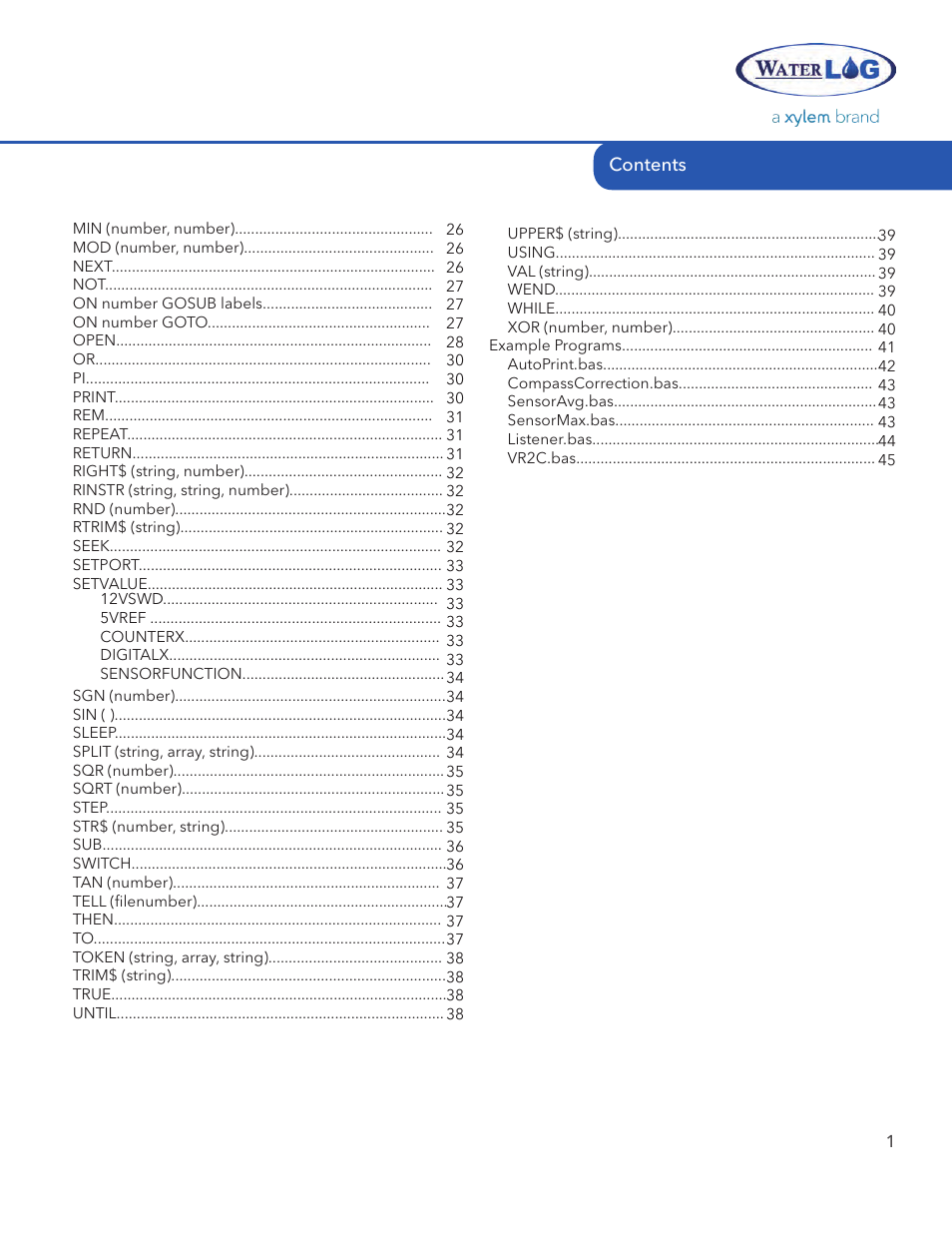 Xylem STORM 3 Basic Programming manual User Manual | Page 3 / 48