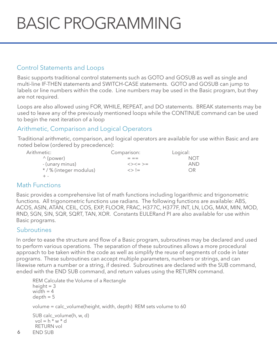 Basic programming | Xylem STORM 3 Basic Programming manual User Manual | Page 8 / 48