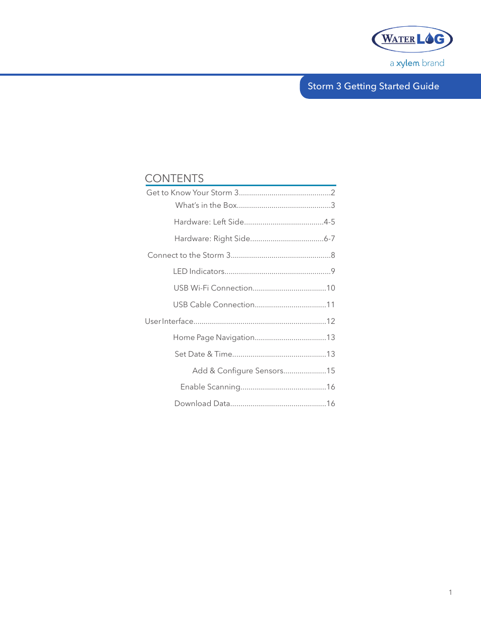 Xylem STORM 3 Getting Started Guide User Manual | Page 3 / 18