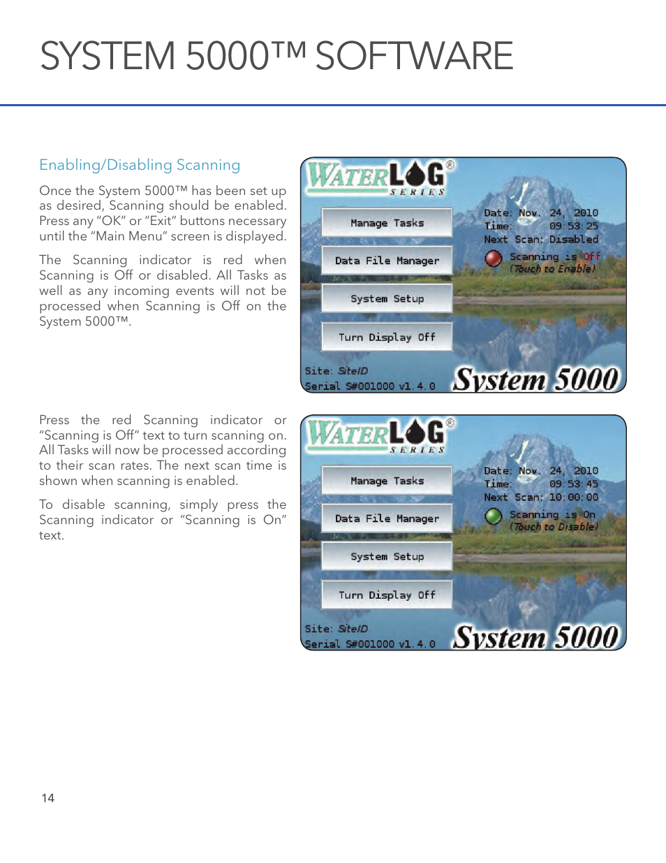 System 5000™ software | Xylem System 5000 Getting Started Guide User Manual | Page 16 / 24