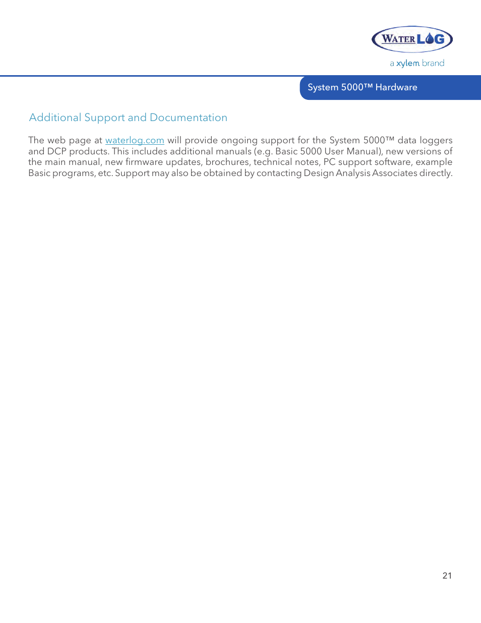 Xylem System 5000 Getting Started Guide User Manual | Page 23 / 24
