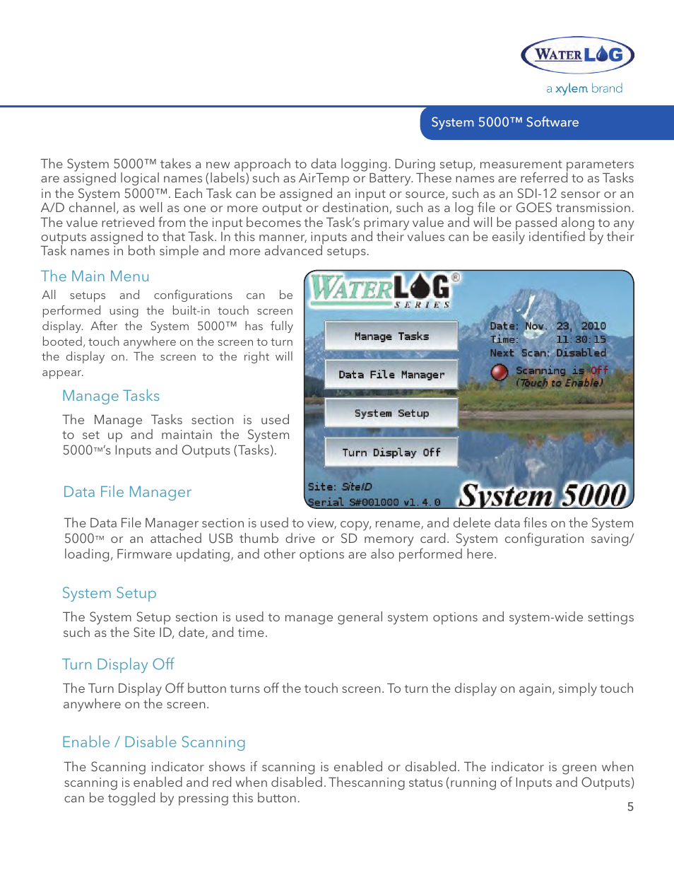 Xylem System 5000 Getting Started Guide User Manual | Page 7 / 24