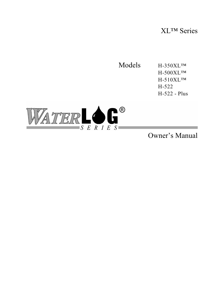 Xylem XL Series H-522 - Plus User Manual | 272 pages