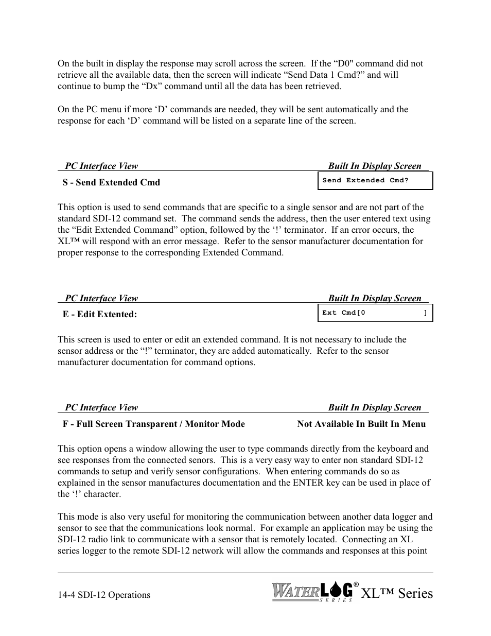 Xl™ series | Xylem XL Series H-522 - Plus User Manual | Page 120 / 272
