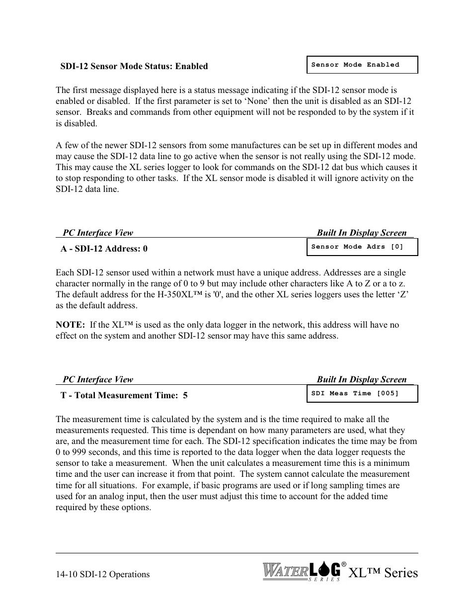 Xl™ series | Xylem XL Series H-522 - Plus User Manual | Page 126 / 272