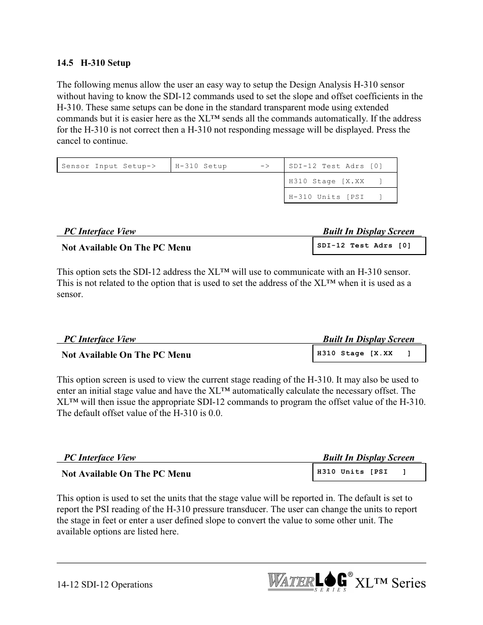 Xl™ series | Xylem XL Series H-522 - Plus User Manual | Page 128 / 272
