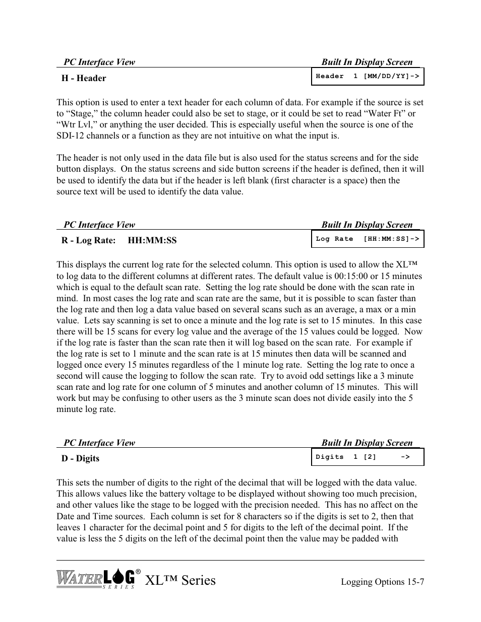 Xl™ series | Xylem XL Series H-522 - Plus User Manual | Page 151 / 272