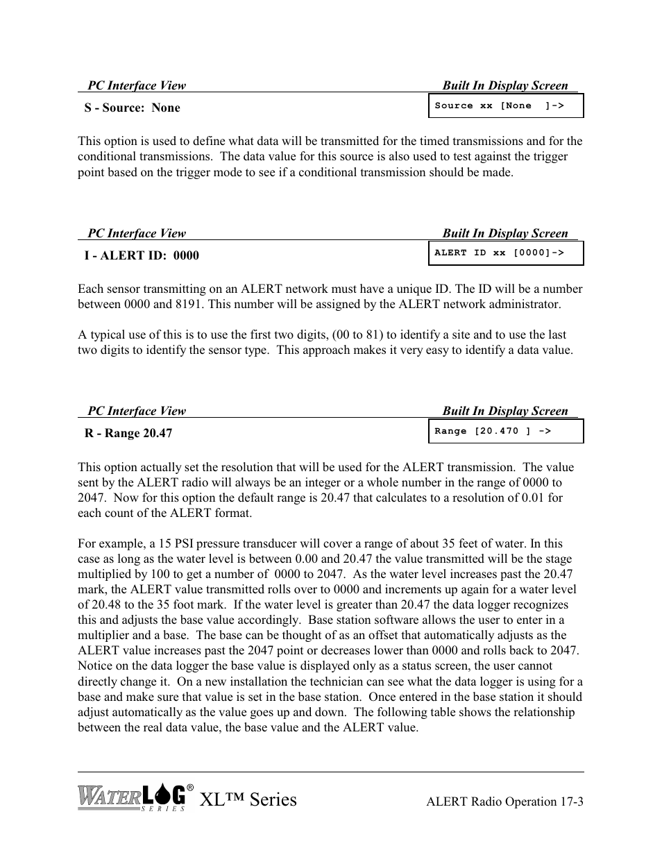 Xl™ series | Xylem XL Series H-522 - Plus User Manual | Page 201 / 272