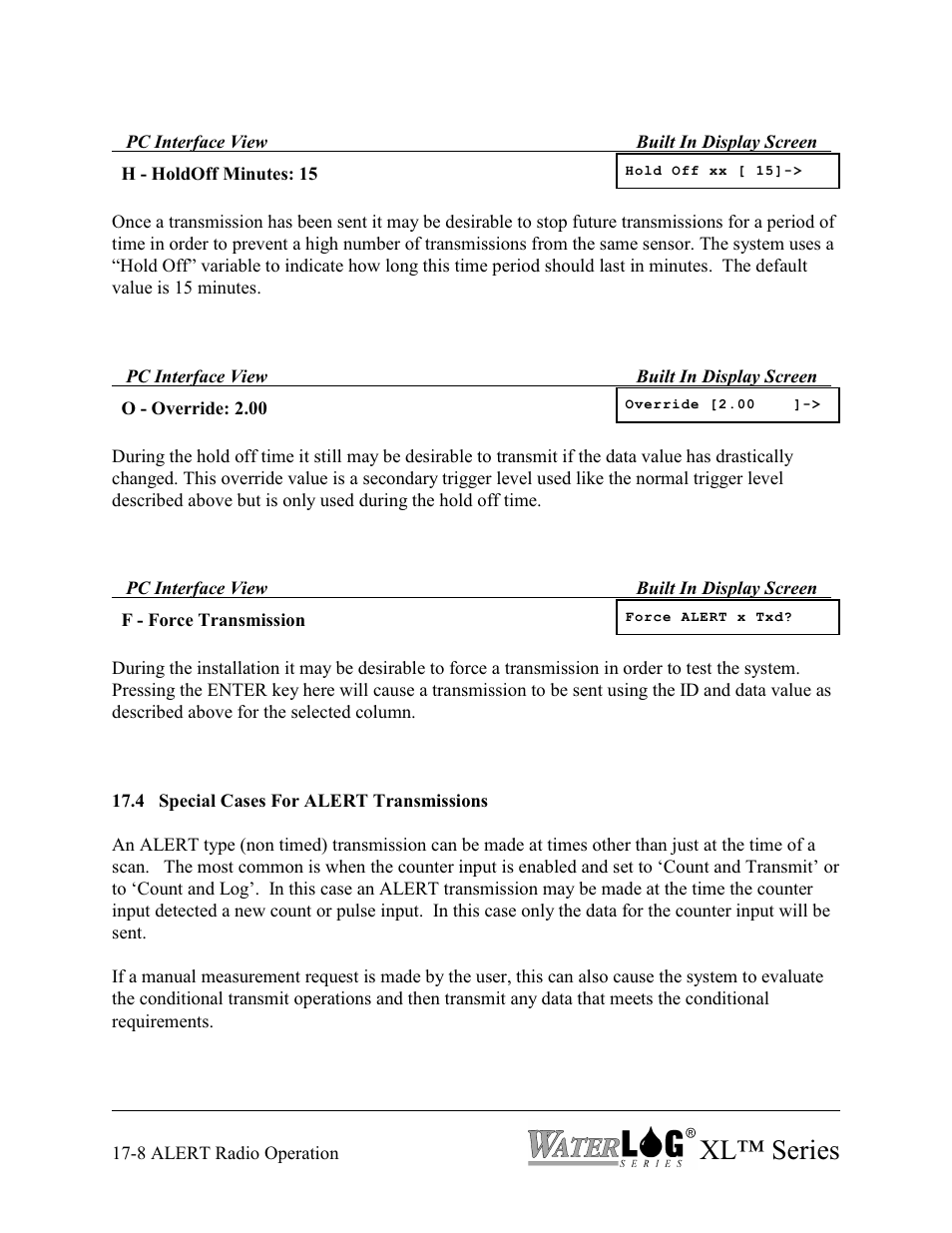 Xl™ series | Xylem XL Series H-522 - Plus User Manual | Page 206 / 272