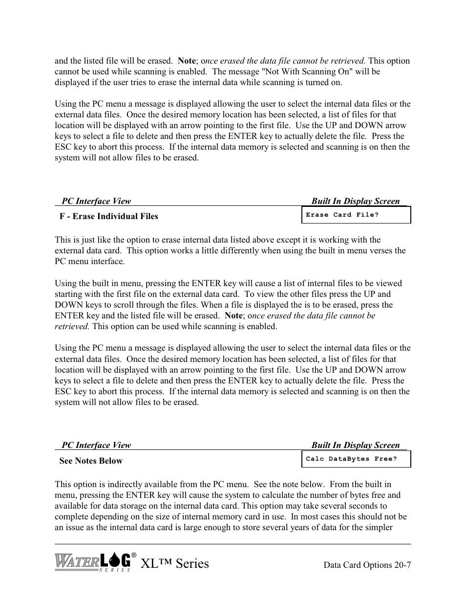 Xl™ series | Xylem XL Series H-522 - Plus User Manual | Page 223 / 272