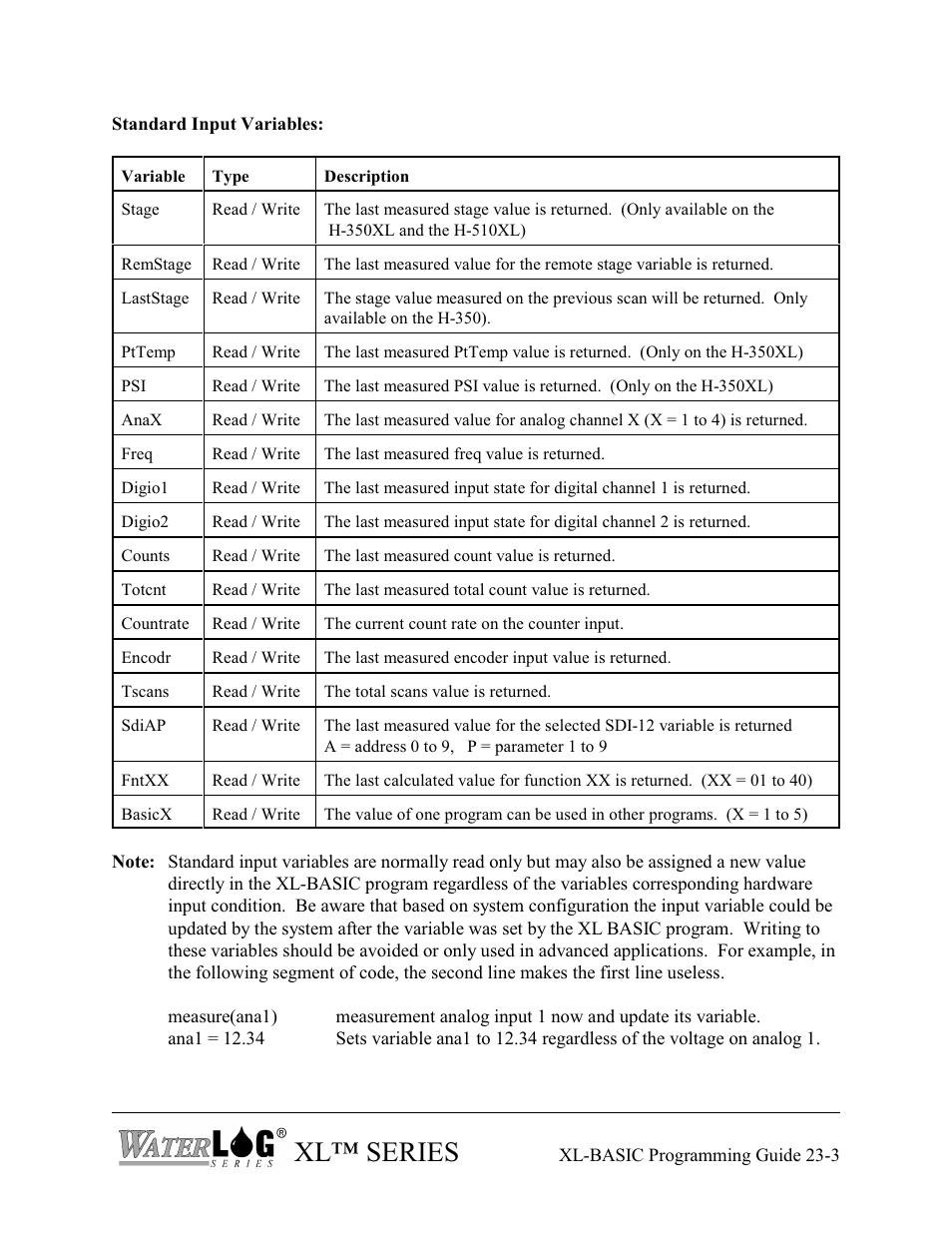 Xl™ series | Xylem XL Series H-522 - Plus User Manual | Page 249 / 272
