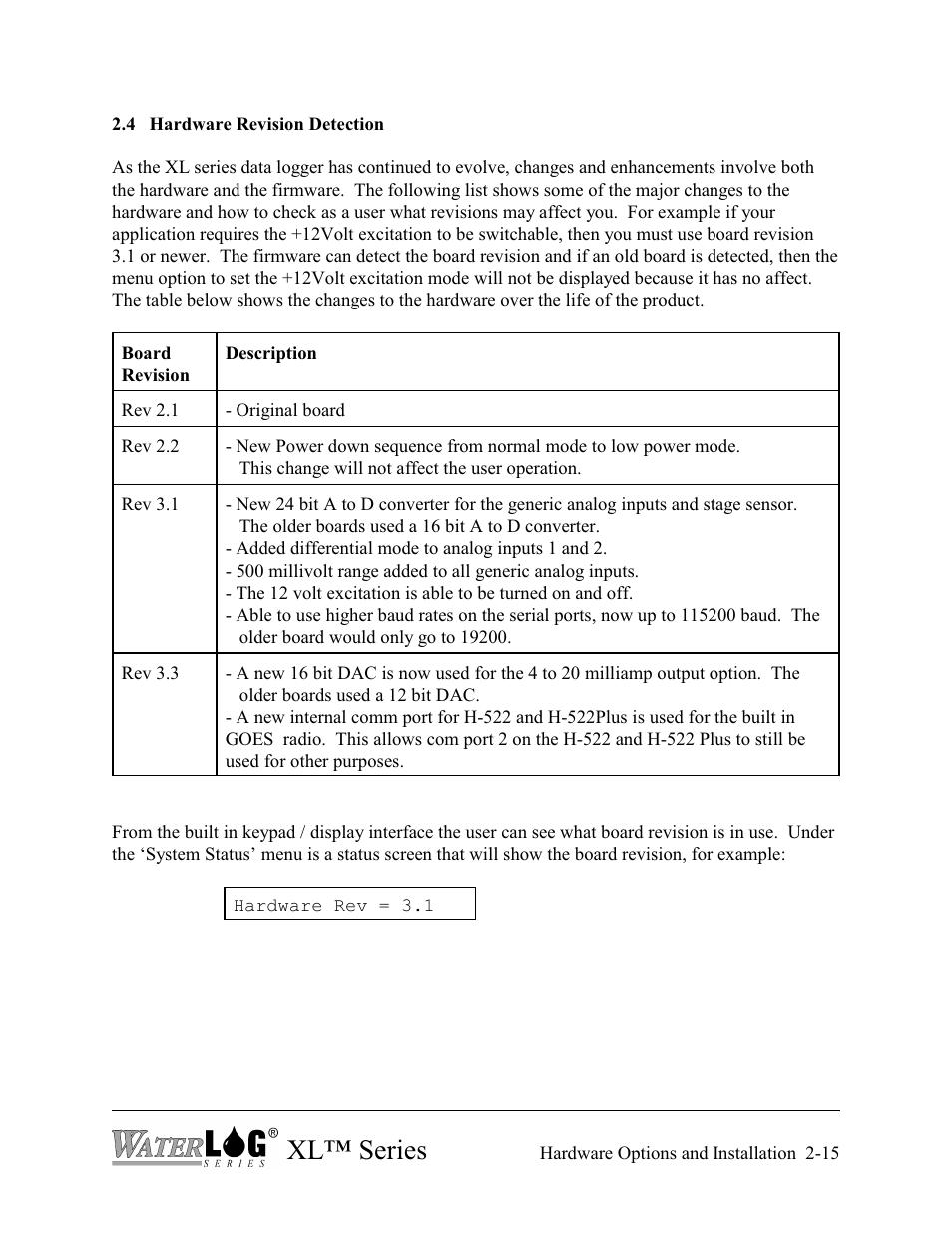 Xl™ series | Xylem XL Series H-522 - Plus User Manual | Page 29 / 272