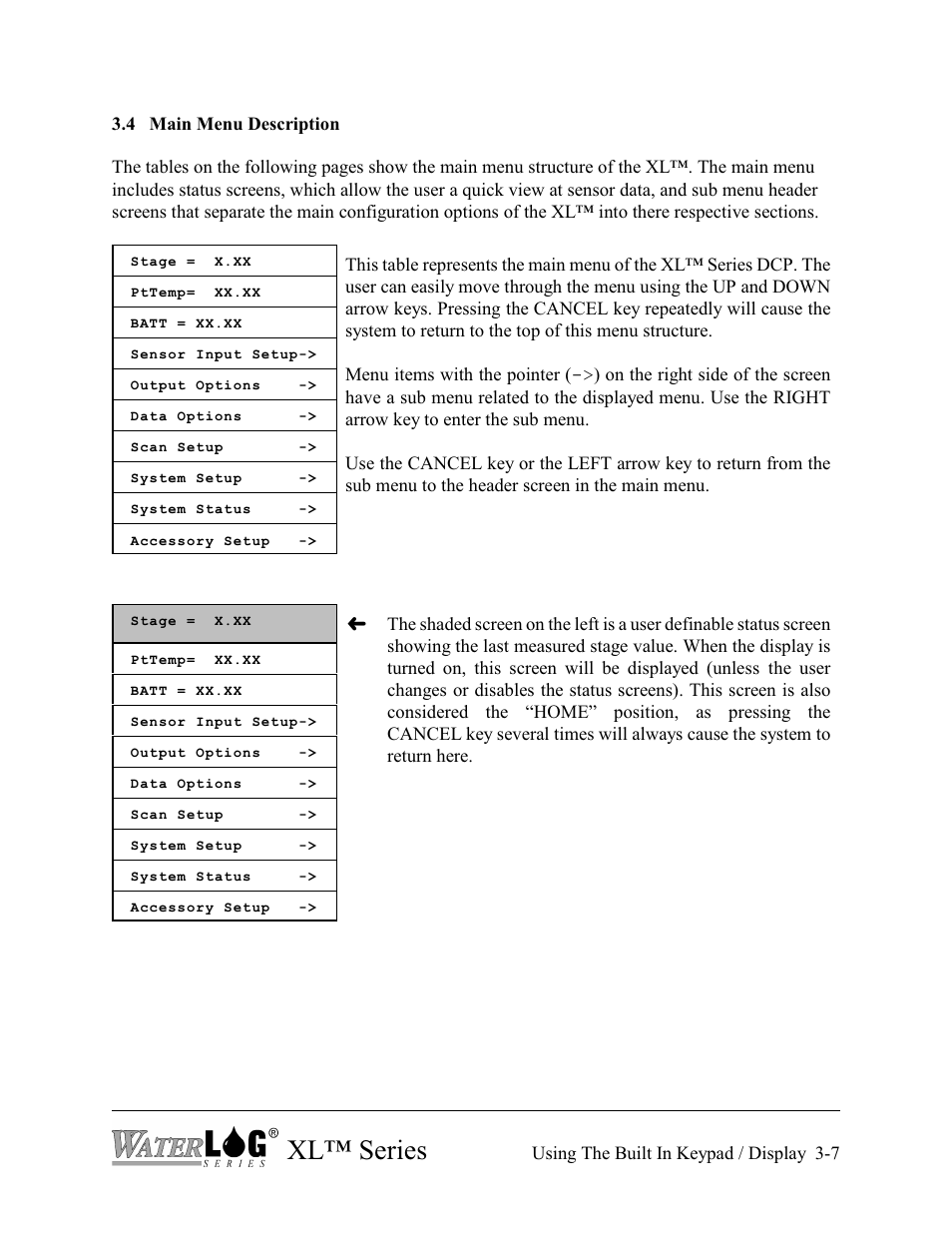 Xl™ series | Xylem XL Series H-522 - Plus User Manual | Page 37 / 272