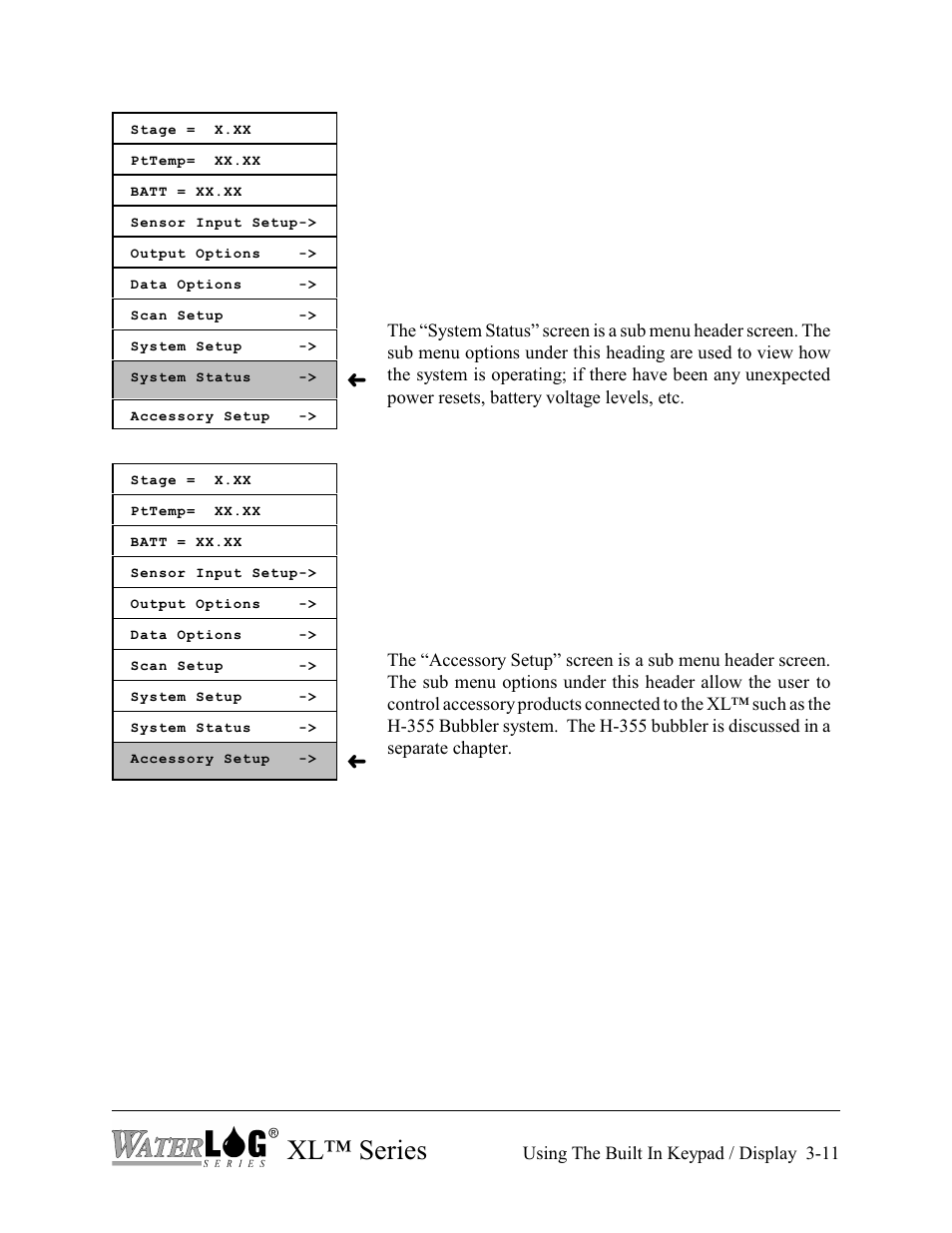 Xl™ series | Xylem XL Series H-522 - Plus User Manual | Page 41 / 272