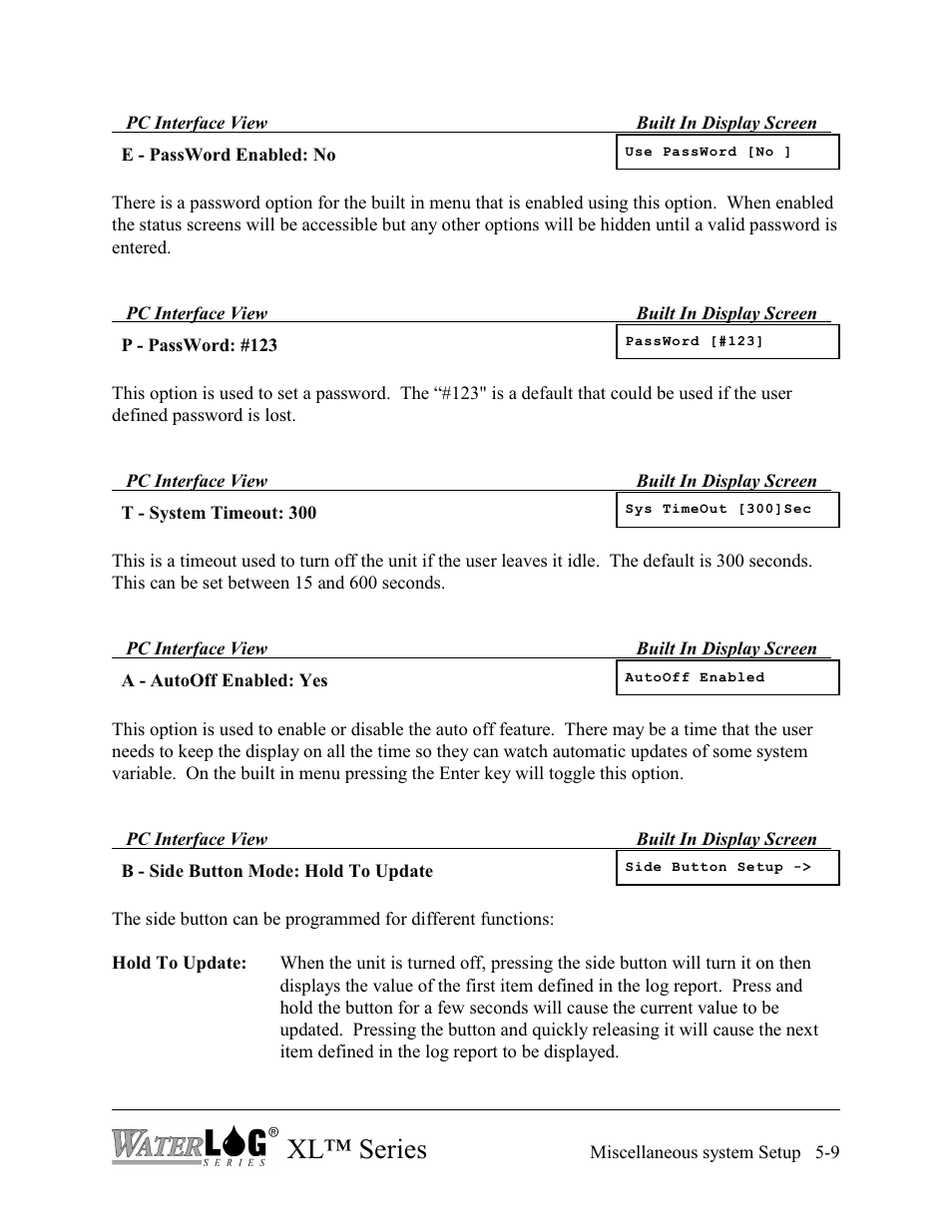 Xl™ series | Xylem XL Series H-522 - Plus User Manual | Page 55 / 272