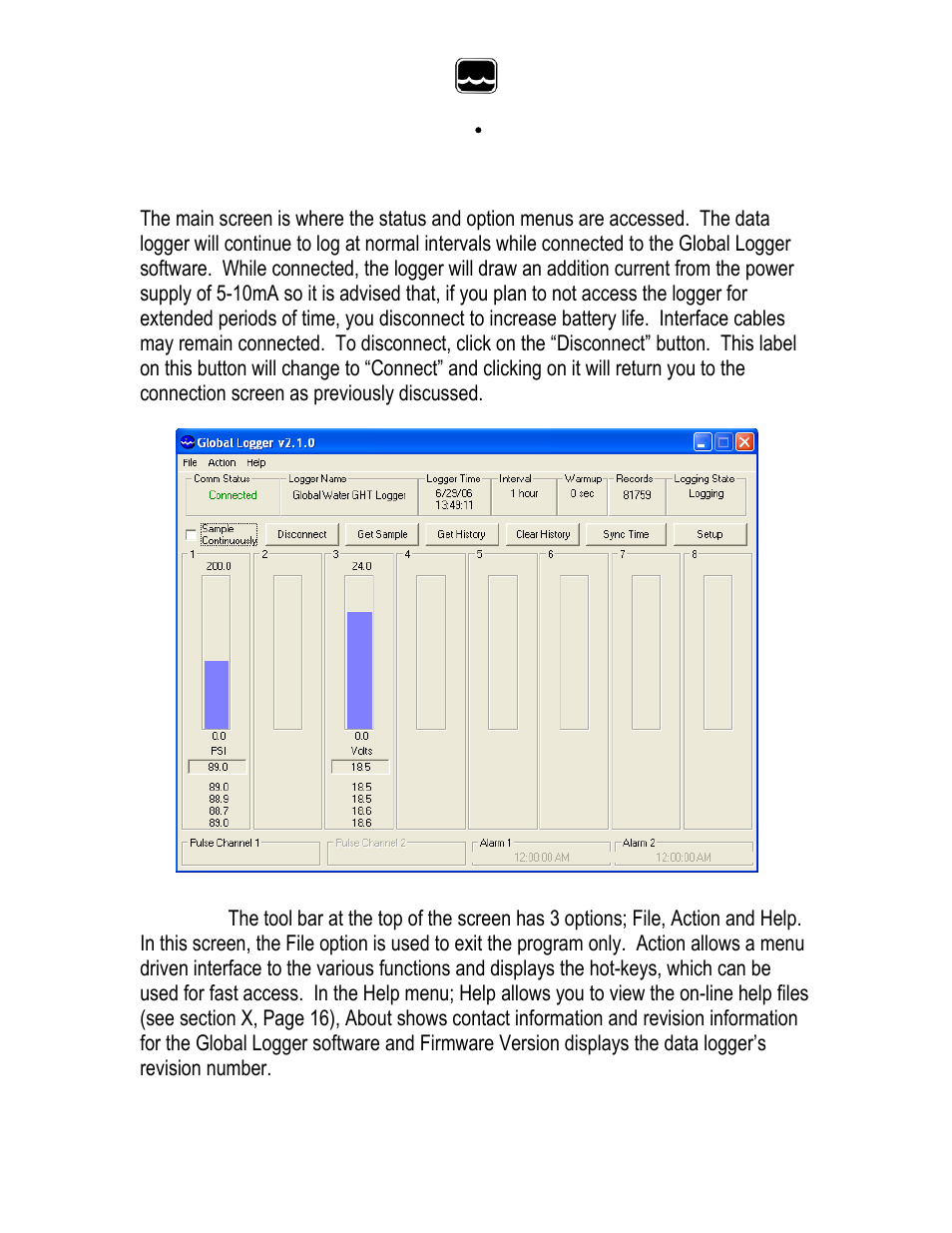 Xylem PL200-G WATER PRESSURE DATA LOGGER User Manual | Page 10 / 27