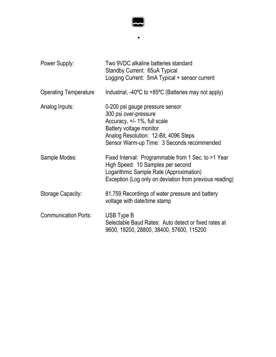 Xylem PL200-G WATER PRESSURE DATA LOGGER User Manual | Page 4 / 27