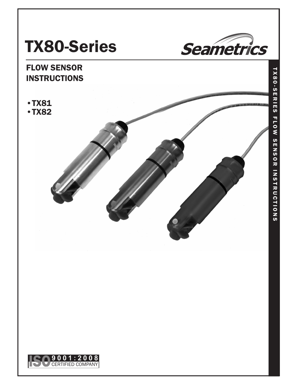 Xylem TX80-Series TURBINE INSERTION FLOW METERS User Manual | 12 pages