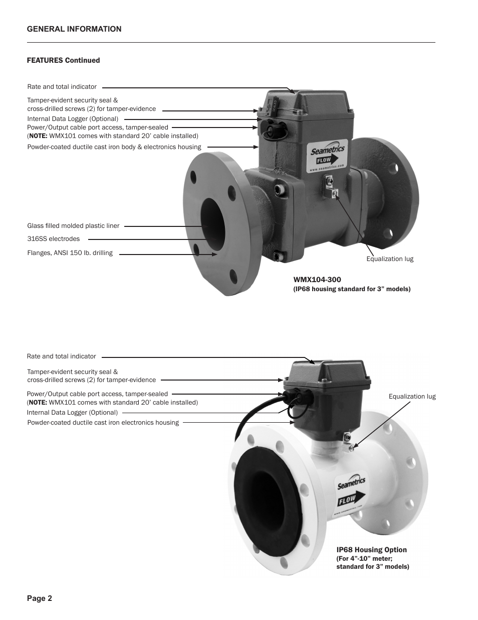 Xylem WMX101-Series ELECTROMAGNETIC FLOW METERS User Manual | Page 4 / 12