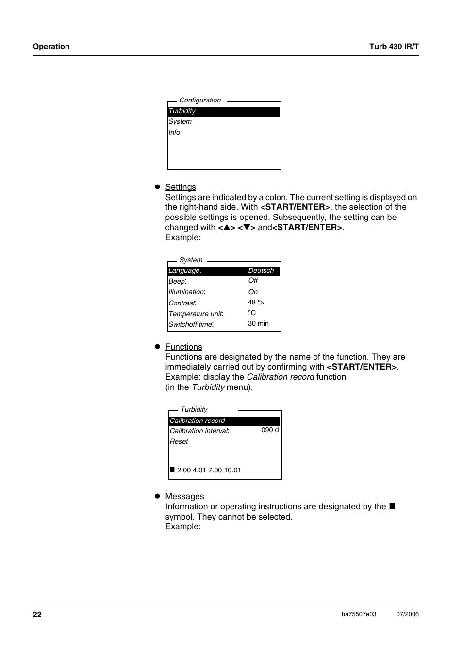 Xylem TURB 430 PORTABLE TURBIDITY METER User Manual | Page 22 / 71