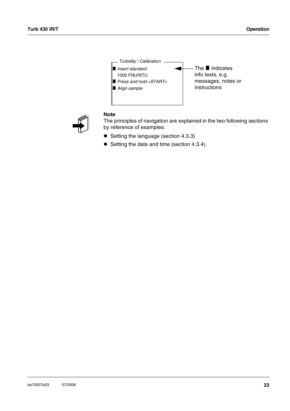 Xylem TURB 430 PORTABLE TURBIDITY METER User Manual | Page 23 / 71