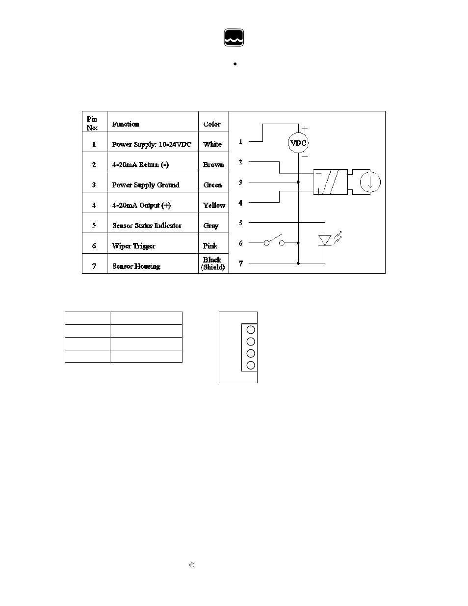 Vi. electrical connections, Vii. requirements, Viii. maintenance | Xylem WQ750 TURBIDITY SENSOR User Manual | Page 6 / 7