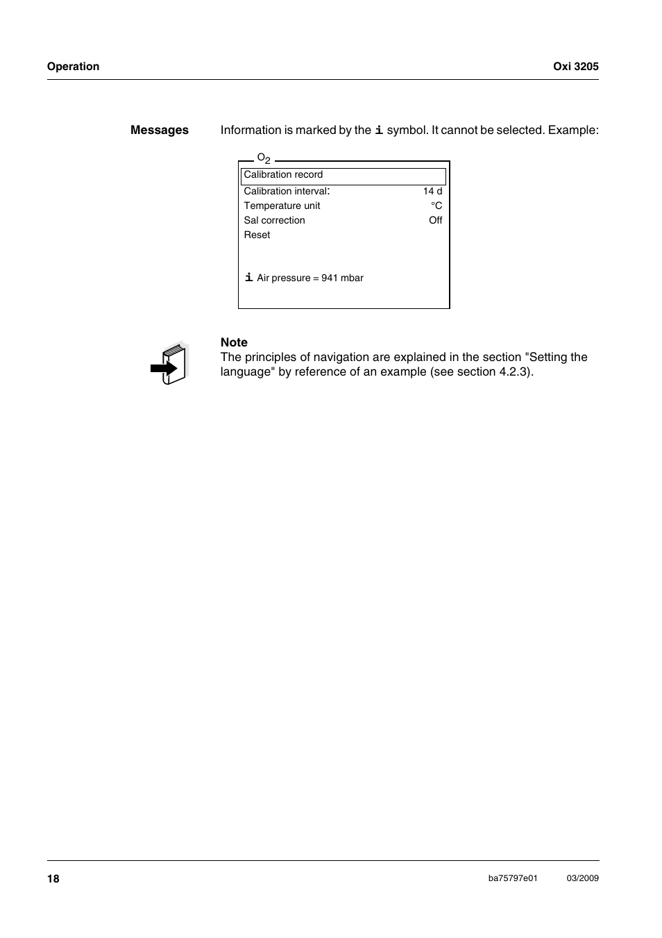Xylem Oxi 3205 Dissolved oxygen (D.O.) meter User Manual | Page 18 / 44