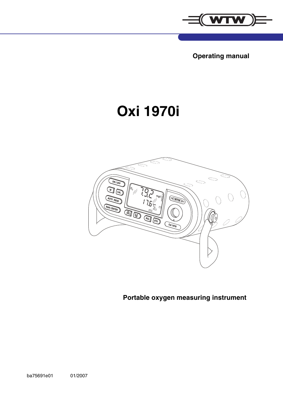 Xylem Oxi 1970i PORTABLE DISSOLVED OXYGEN METERS User Manual | 65 pages