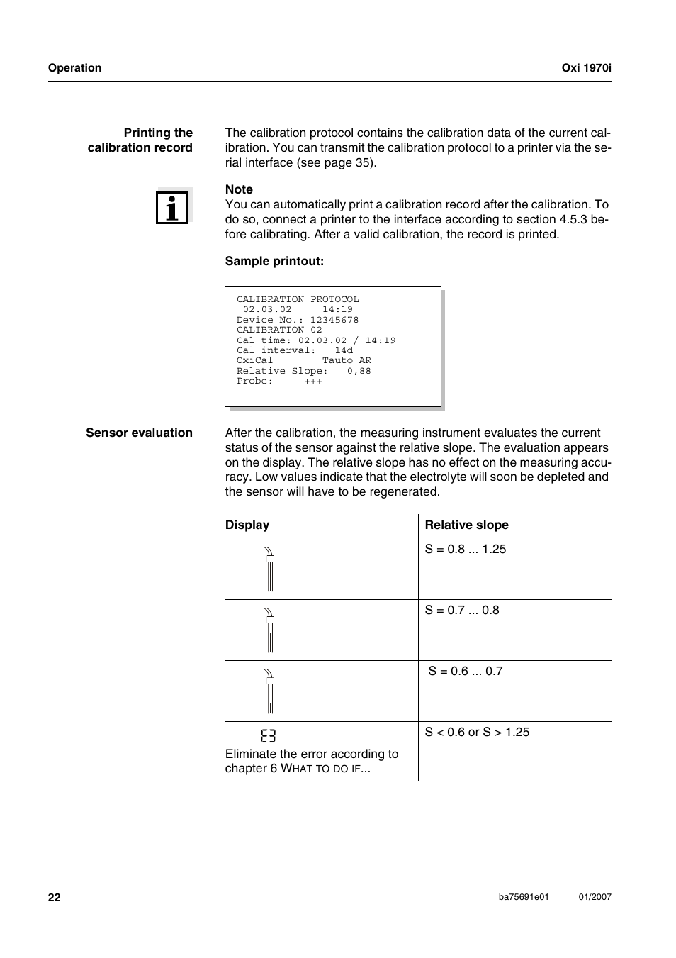 Xylem Oxi 1970i PORTABLE DISSOLVED OXYGEN METERS User Manual | Page 22 / 65
