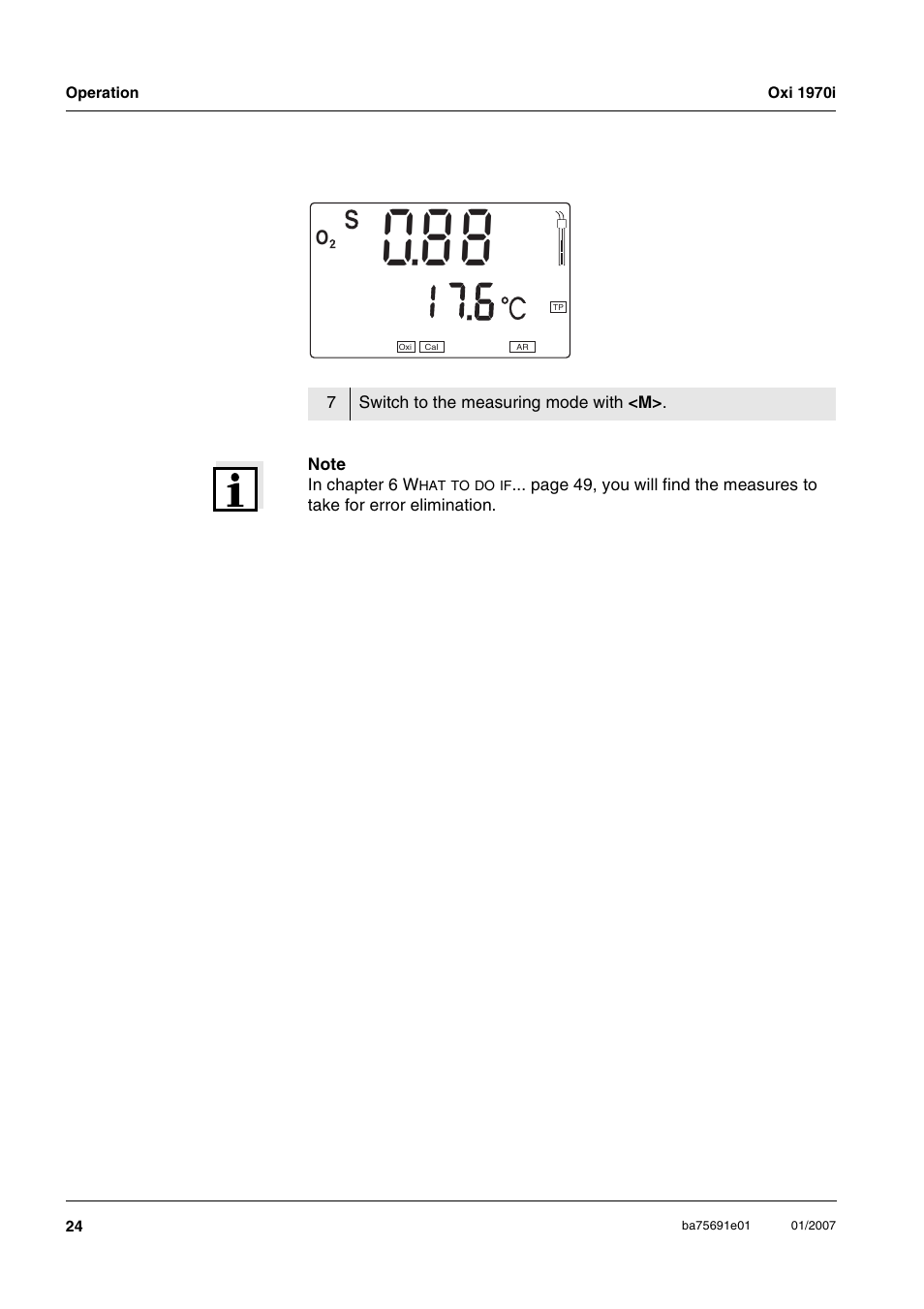 Xylem Oxi 1970i PORTABLE DISSOLVED OXYGEN METERS User Manual | Page 24 / 65