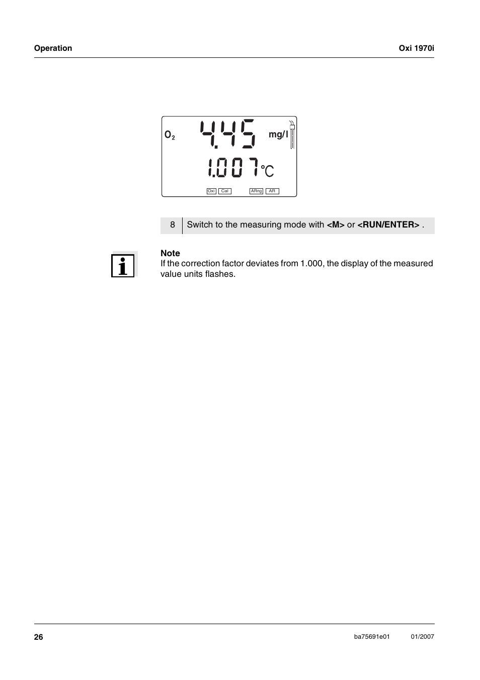 Xylem Oxi 1970i PORTABLE DISSOLVED OXYGEN METERS User Manual | Page 26 / 65