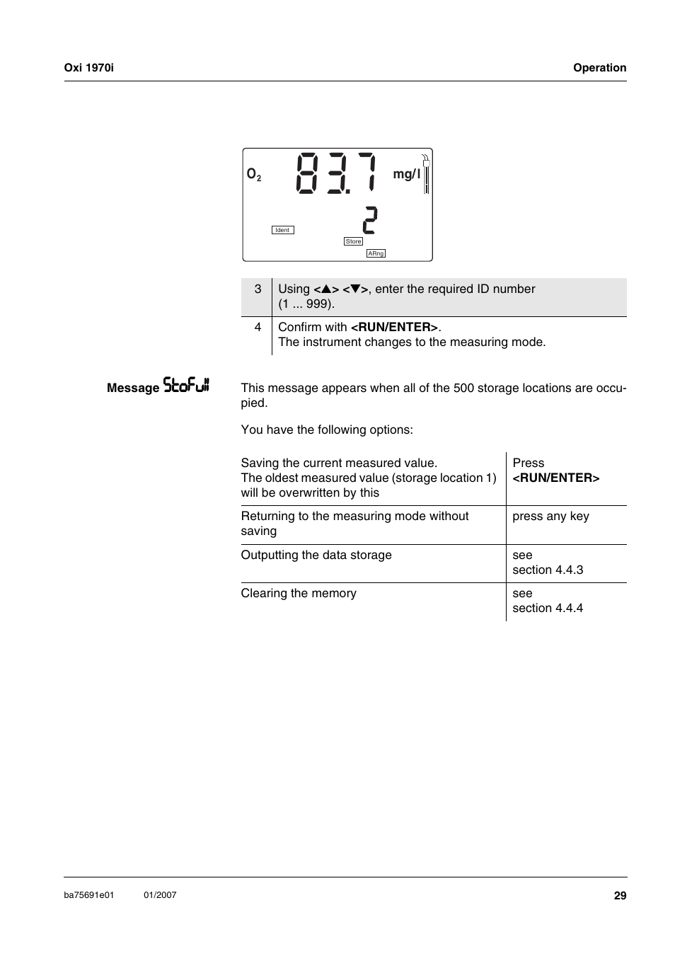 Xylem Oxi 1970i PORTABLE DISSOLVED OXYGEN METERS User Manual | Page 29 / 65