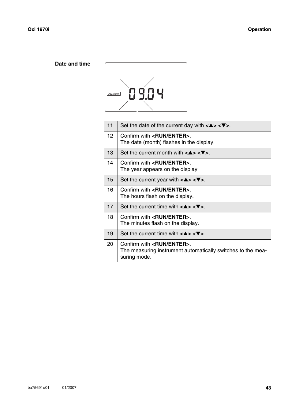 5t 2 | Xylem Oxi 1970i PORTABLE DISSOLVED OXYGEN METERS User Manual | Page 43 / 65