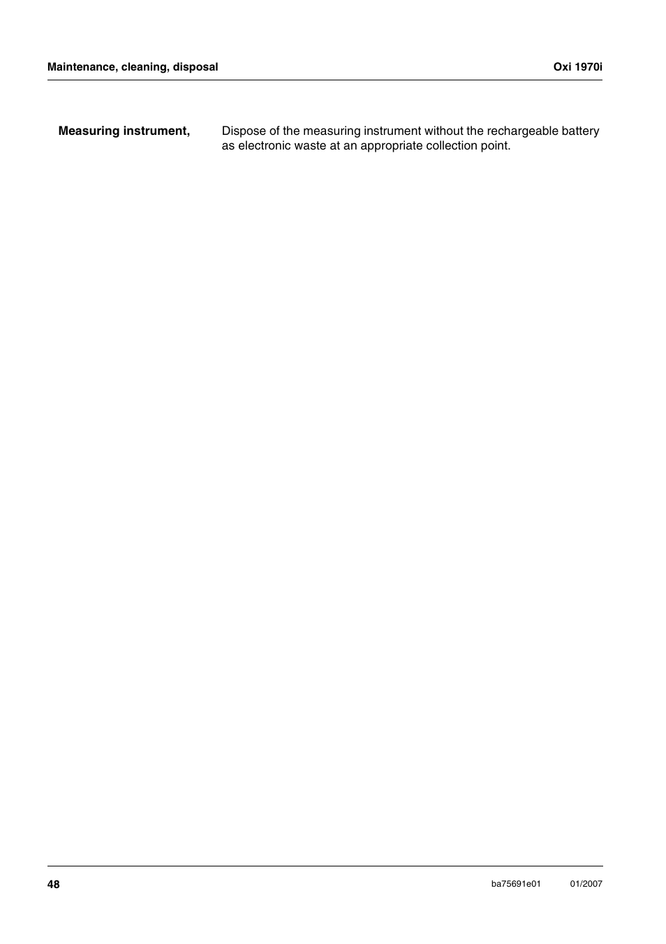 Xylem Oxi 1970i PORTABLE DISSOLVED OXYGEN METERS User Manual | Page 48 / 65
