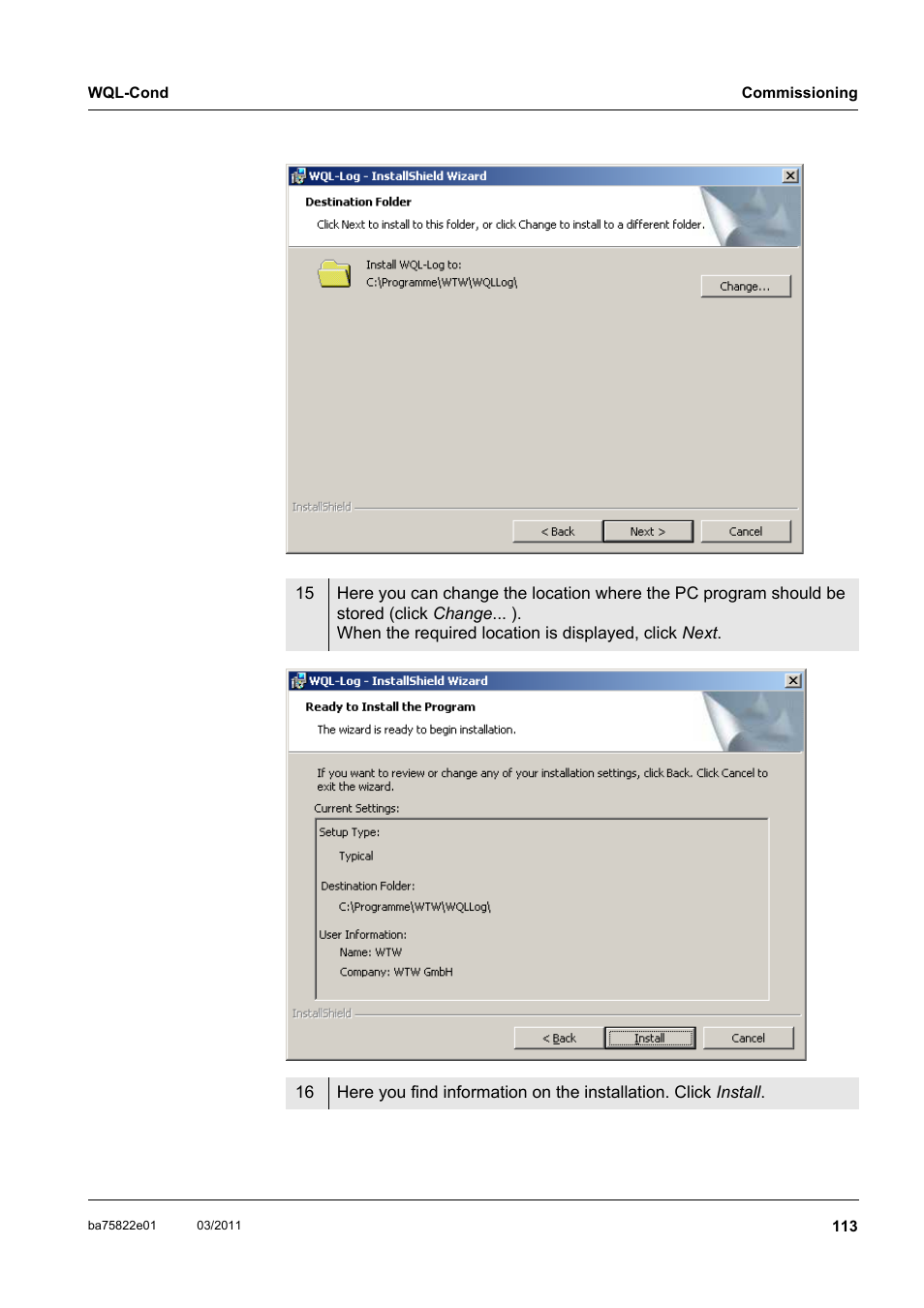 Xylem WQL-Cond CONDUCTIVITY DATALOGGERS User Manual | Page 17 / 98
