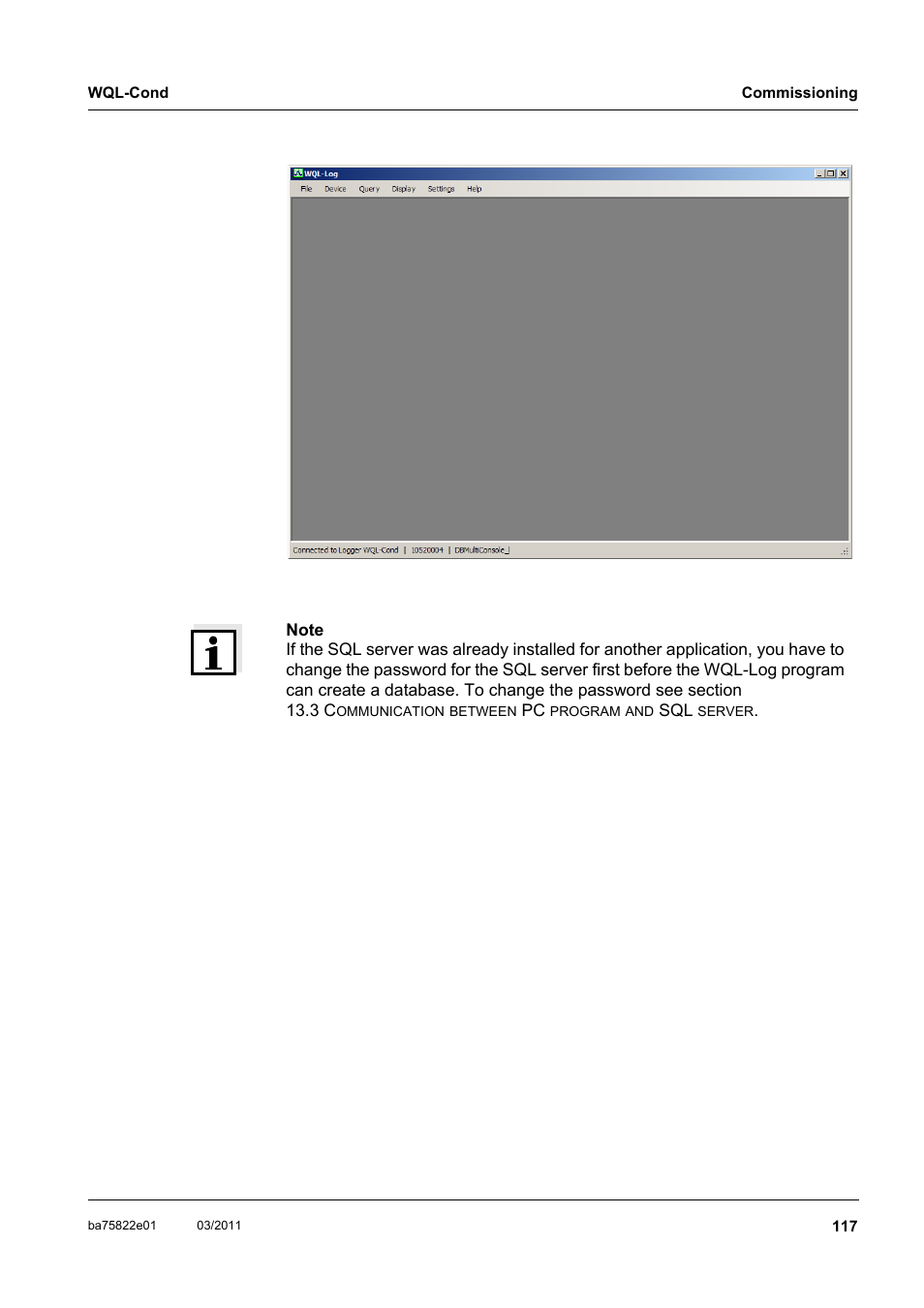 Xylem WQL-Cond CONDUCTIVITY DATALOGGERS User Manual | Page 21 / 98
