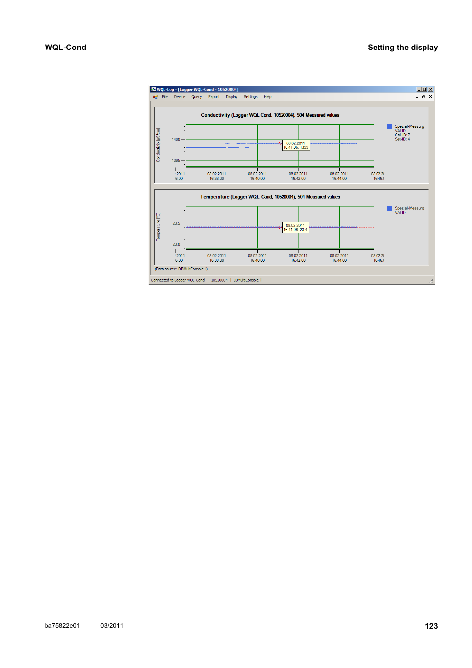 Xylem WQL-Cond CONDUCTIVITY DATALOGGERS User Manual | Page 27 / 98