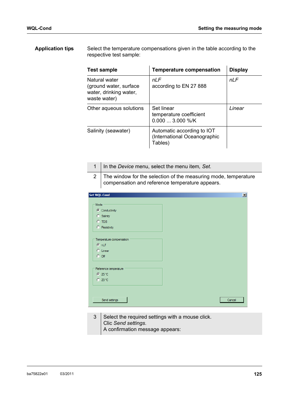 Xylem WQL-Cond CONDUCTIVITY DATALOGGERS User Manual | Page 29 / 98
