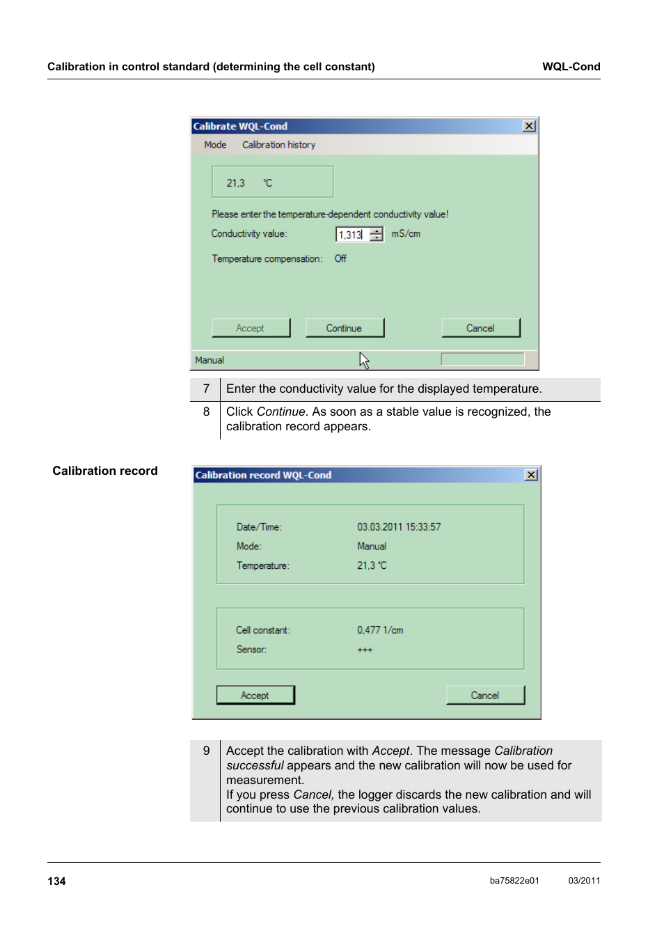 Xylem WQL-Cond CONDUCTIVITY DATALOGGERS User Manual | Page 38 / 98