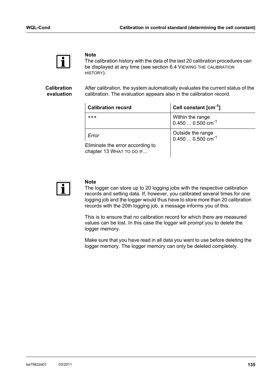 Xylem WQL-Cond CONDUCTIVITY DATALOGGERS User Manual | Page 39 / 98